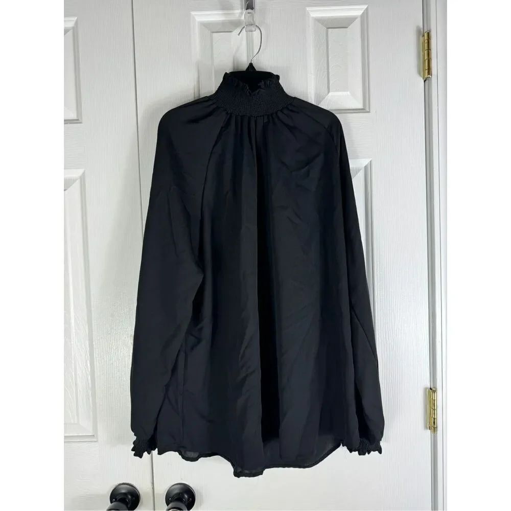 NWOT 1 4 3 Story Womens Black Blouse Size M